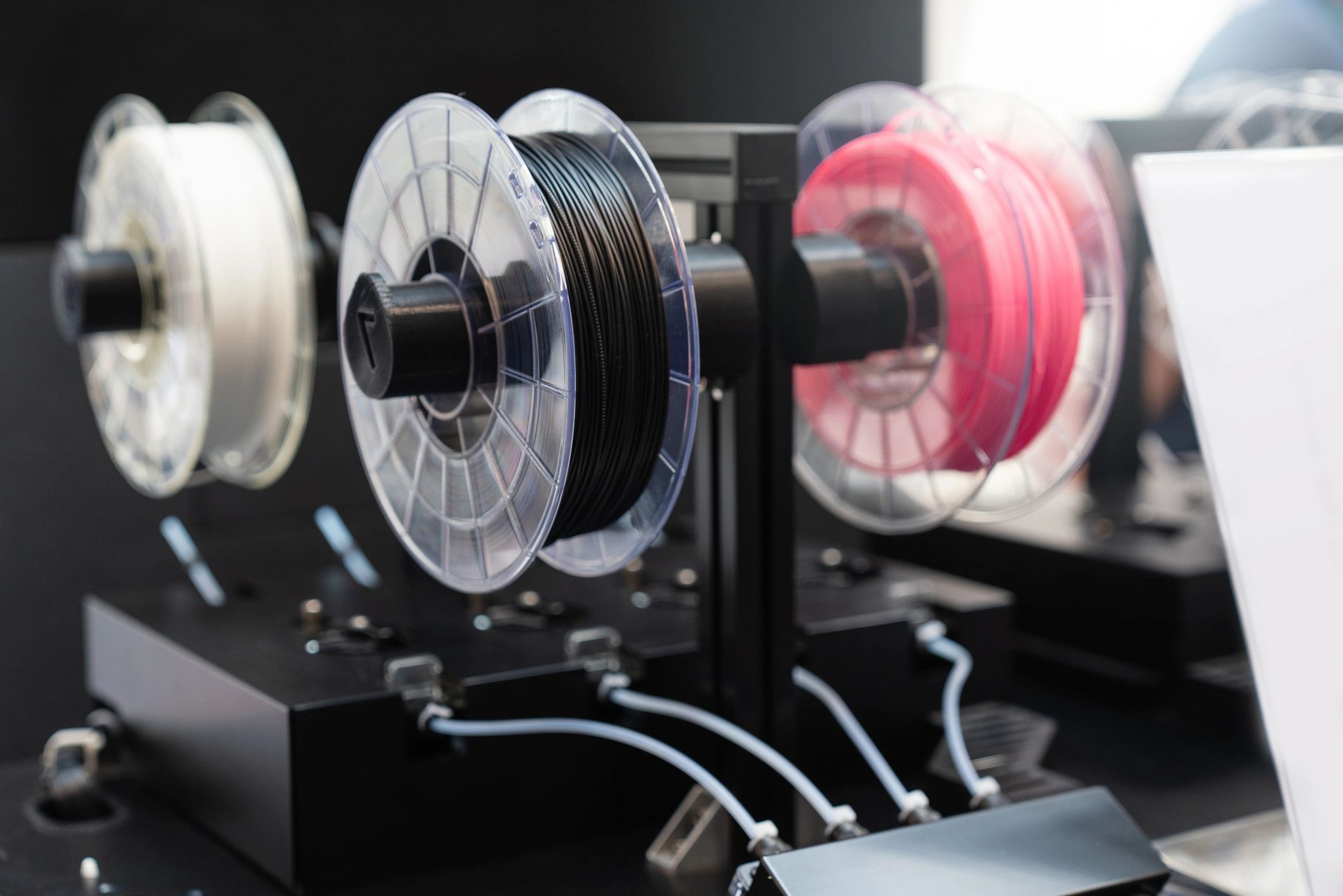 Coils of plastic polymer filament used as a neutral testimonial avatar image